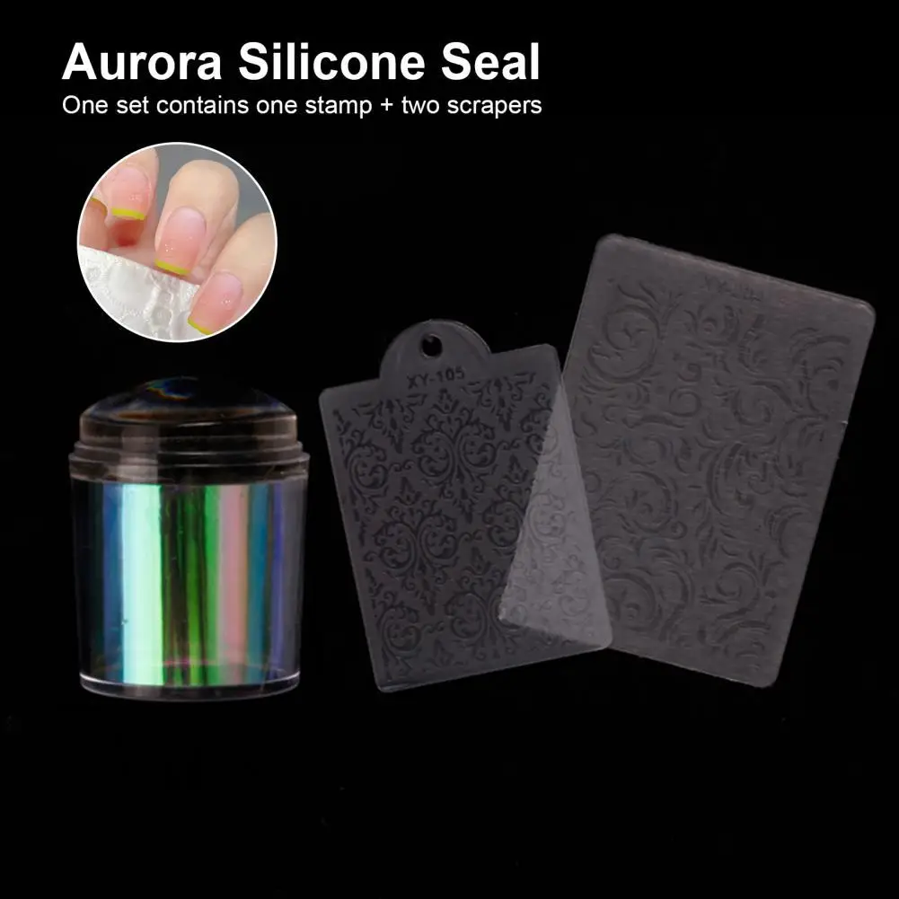 

Nail Art Stamper Reusable Anti-fouling Portable Nail Tool Stamp Seal for Fingernails