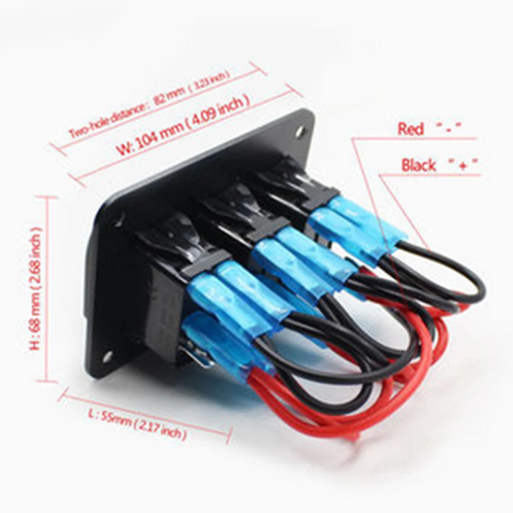 

12V 24V Car Boat Marine Toggle Switch Off-on IP68 Rocker Switch Panel