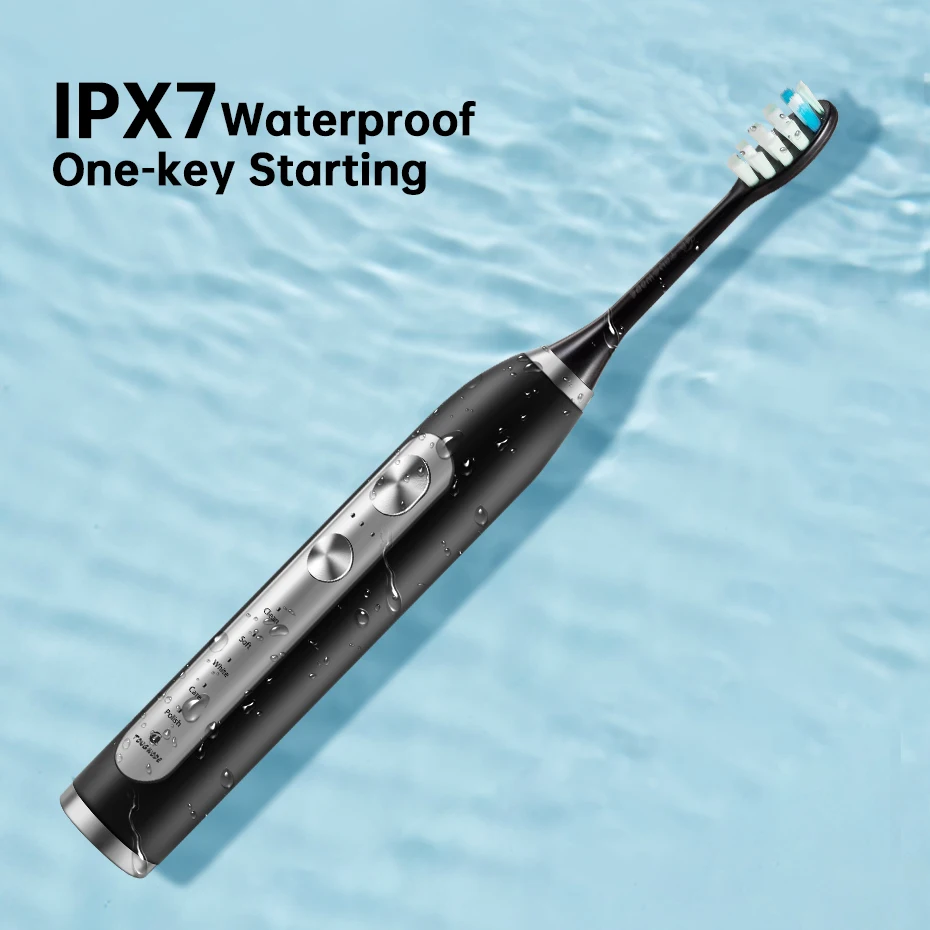 Зубная щетка Ультразвуковая электрическая отбеливающая IPX7 с беспроводной