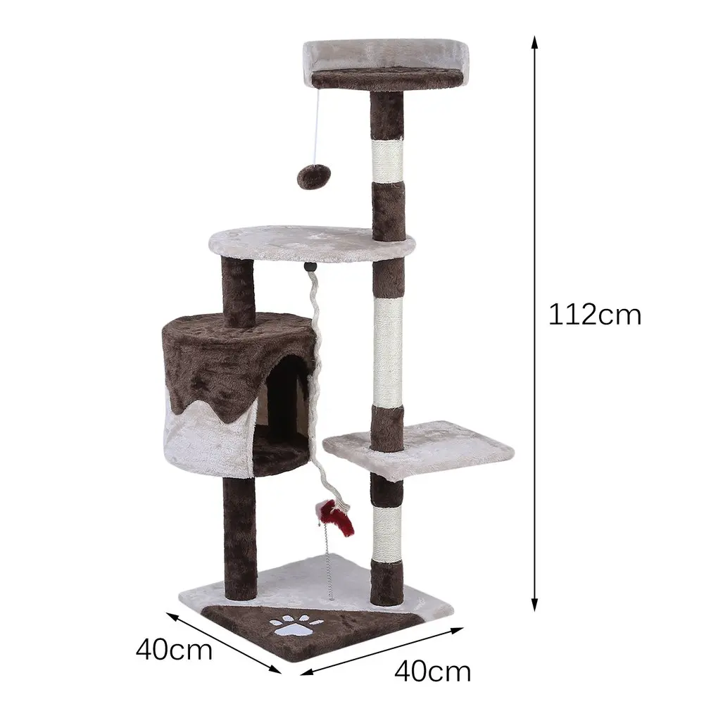

(From ES) Cat's Tree Tower Cat Toy Scratching Home Furniture Pets House Hammock Cats Climbing Furniture Pets House Hammock Tree