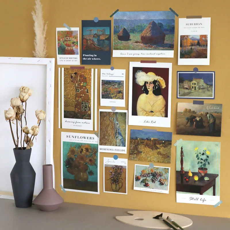 Ins 15 листов художественная ретро картина открытка реквизит для фотосъемки сделай