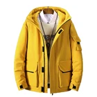 Высококачественная Мужская зимняя куртка 2021, толстая парка для снега, пальто, куртка на белом утином пуху, Мужская ветровка, брендовая куртка, пуховик 057