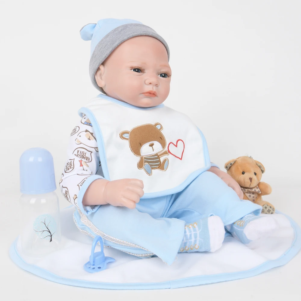 

20" Bebe Reborn Doll Full Body Silicone Realistic Baby Dolls 50CM Handmade Reborn Realista for Children's Day Gift Baby Doll Toy