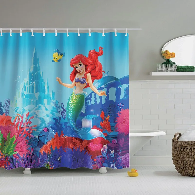 Занавеска для душа Dafield в ванную комнату с изображением русалки|Шторы душа| |
