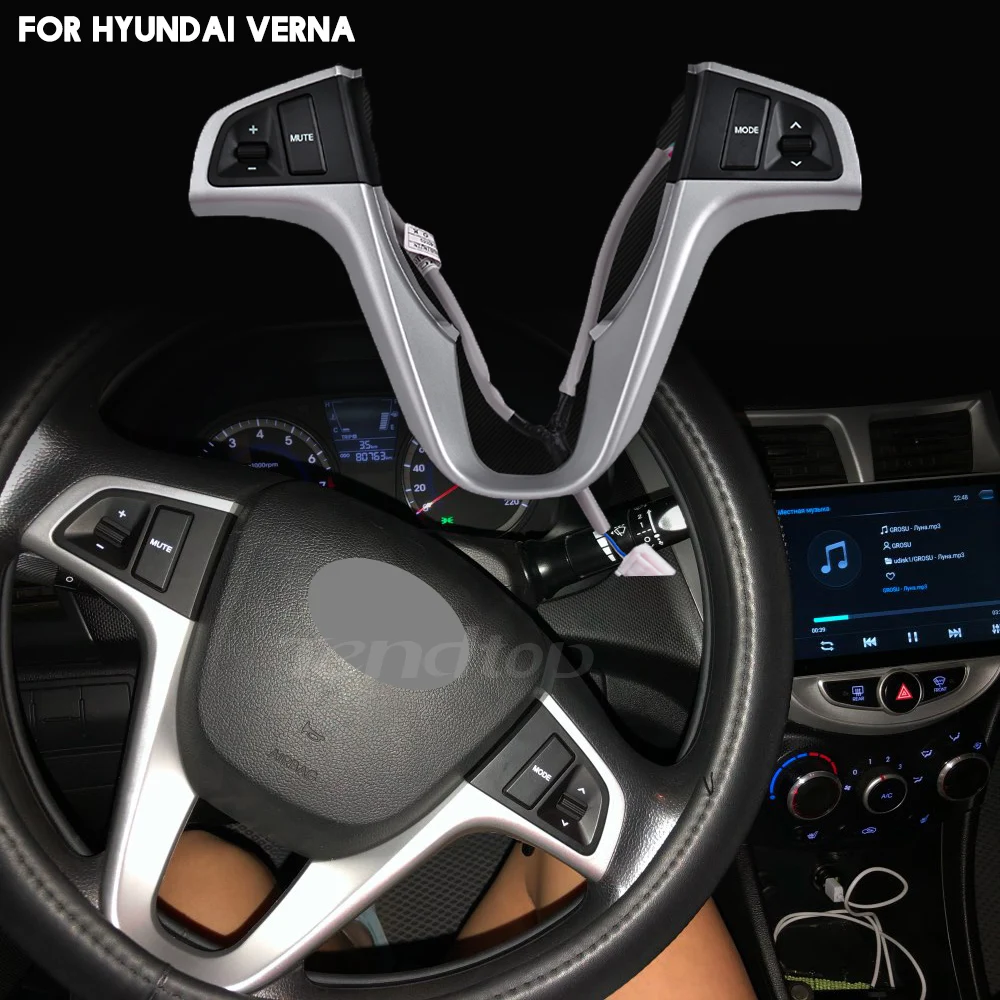 

For Hyundai VERNA SOLARIS Car Steering Wheel Button Steering Wheel Audio Volume Music Controler Button Switch