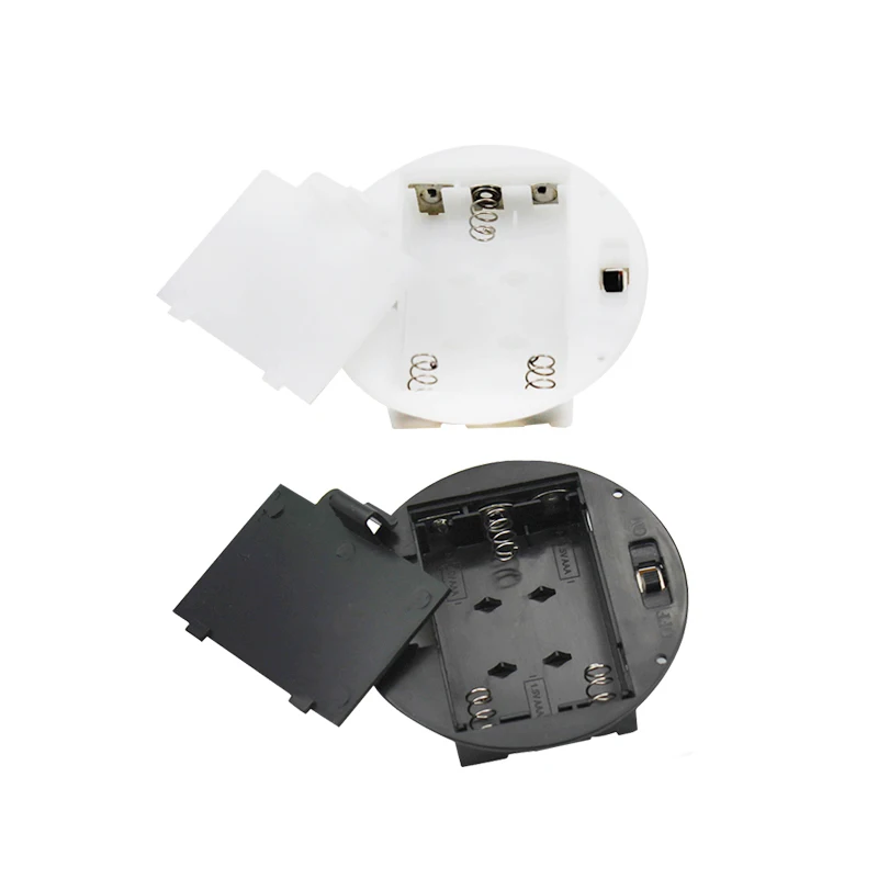 

Plastic 3 X 1.5V AAA Battery Holder Storage Box Case Shell with Switch Cover 3 Slots 4.5V Round Batteries Base Socket Organizer