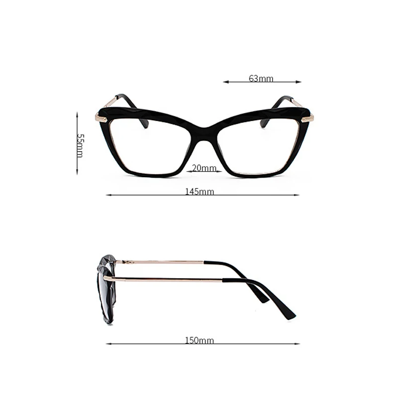 Очки Seemfly женские/мужские с прозрачными линзами модные зеркальные очки