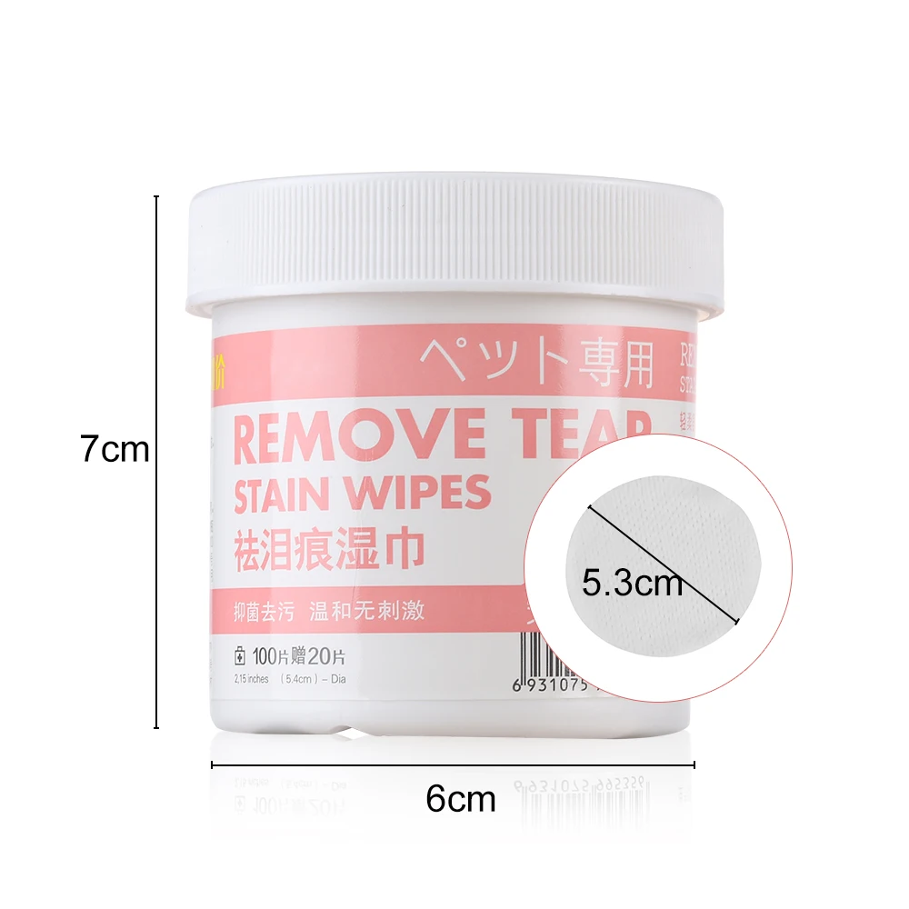 

100pcs/lot Pet Eye Wet Wipes Clean Paper Towels Cat Tear Stain Remover Gentle Non-intivating Cleaning Wipes Grooming Supplies