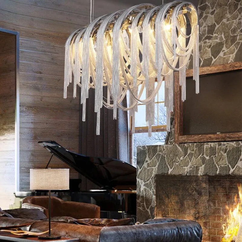 

Modern luxury chandelier lighting dining room kitchen fixture dinner party ceiling lamp bedroom tassel lamp wedding chandelier