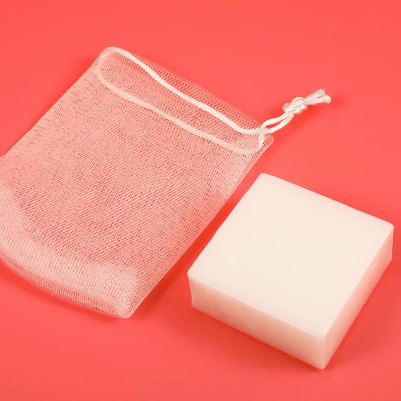 Handmade Sea Salt Soap Cleaner Removal Pimple Pores Acne Treatment Goat Milk Moisturizing Whitening Face Care Wash Soap and Bag