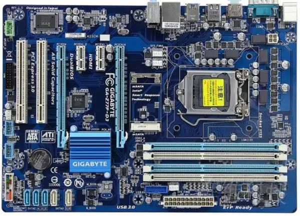 

Gigabyte GA-Z77P-D3 original mainboard PC DDR3 LGA1155 boards USB3.0 32GB Z77P-D3 Z77 Desktop Motherboard