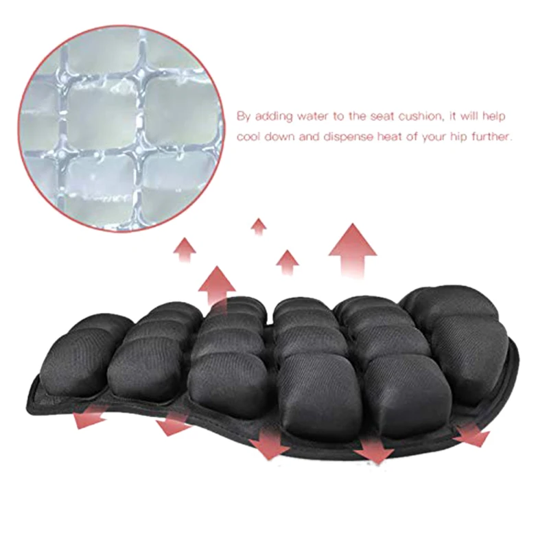 TPU Motorcycle Air Seat Cushion Pressure Relief Ride Water-Fillable Pad for Cruiser Touring Saddles | Автомобили и мотоциклы