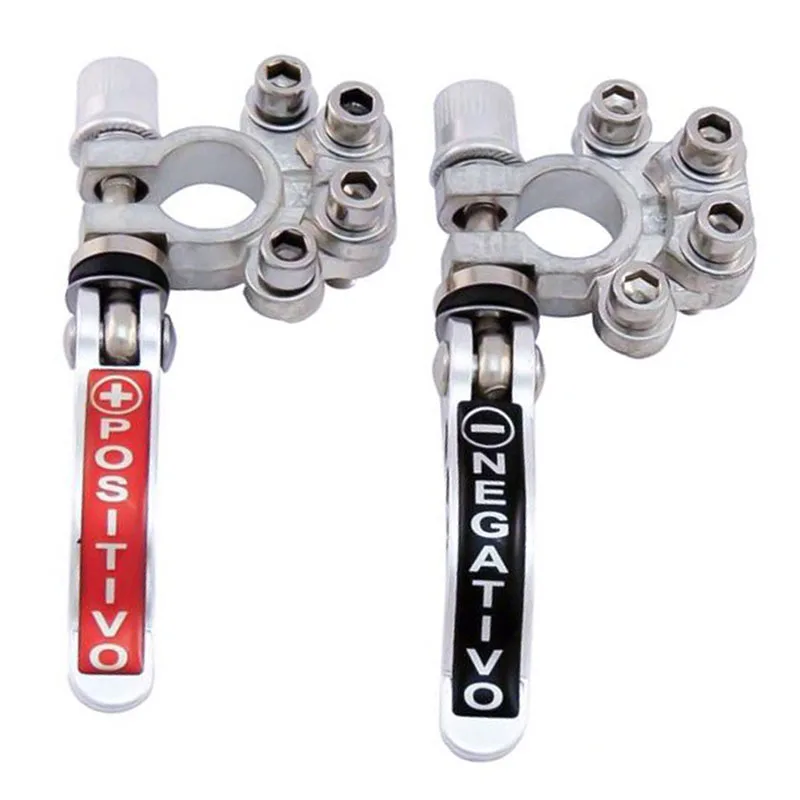 

1 Pair Toolless Quick Disconnect Battery Main Cable Post Terminal Shut-Off Connectors For Car Truck