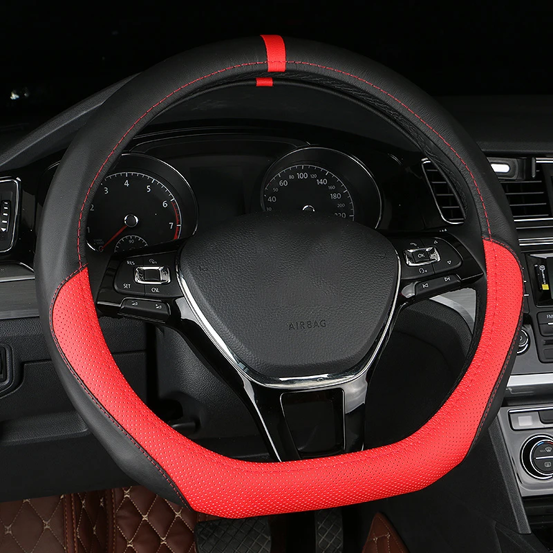 D образное кожаное кольцо для Volkswagen VW Golf 7 Mk7 GTI R Passat B8 новинка Magotan Polo Jetta Scirocco 2015