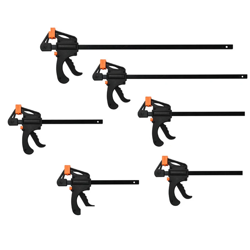 

Quick Ratchet Release Clip Kit 4 Inch Spreader Wood Working Speed Squeeze F Clamp Gadget Tool DIY Hand Work Bar Clamp