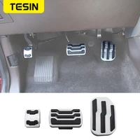 tesin car accelerator pedal brake pedals non slip cover case pads accessories for ford raptor f150 2015 2016 2017 2018 2019 2020