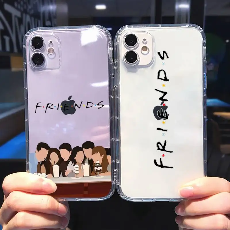 

Friends TV Show Door Phone Case For iphone 13 12 11 8 7 plus mini x xs xr pro max Transparent soft
