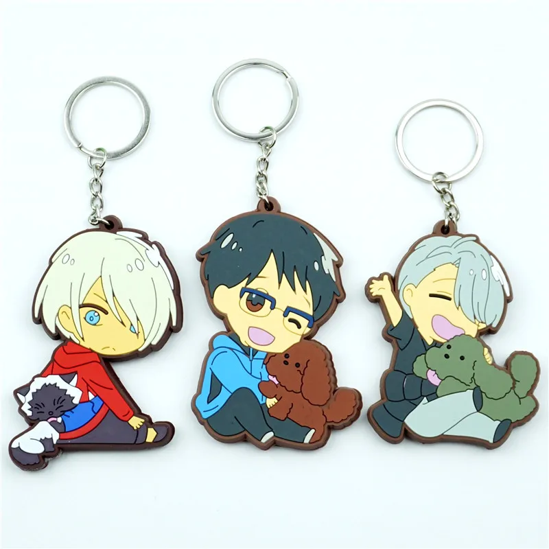 Юрий! Брелок для ключей с изображением персонажа из мультфильма ледяной Katsuki Yuri