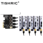 TISHRIC майнинговые разъемы PCIE Riser 009S010010X011 PCI Express множитель PCIE от 1 до 4 Расширения