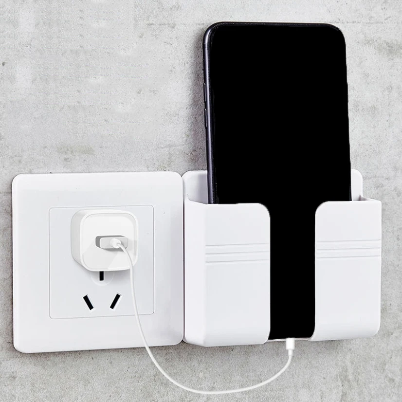 

Wall Mounted Phone Racks Remote Control Holder Wall Hanger Housekeeper On The Wall Shelves Wall Decoration Kitchen Accessories