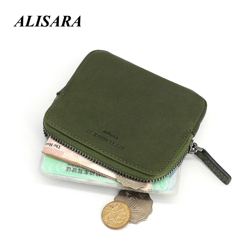 

Golden Autumn Festival Korean original first layer cowhide zipper coin purse female leather mini driver's license small card hol