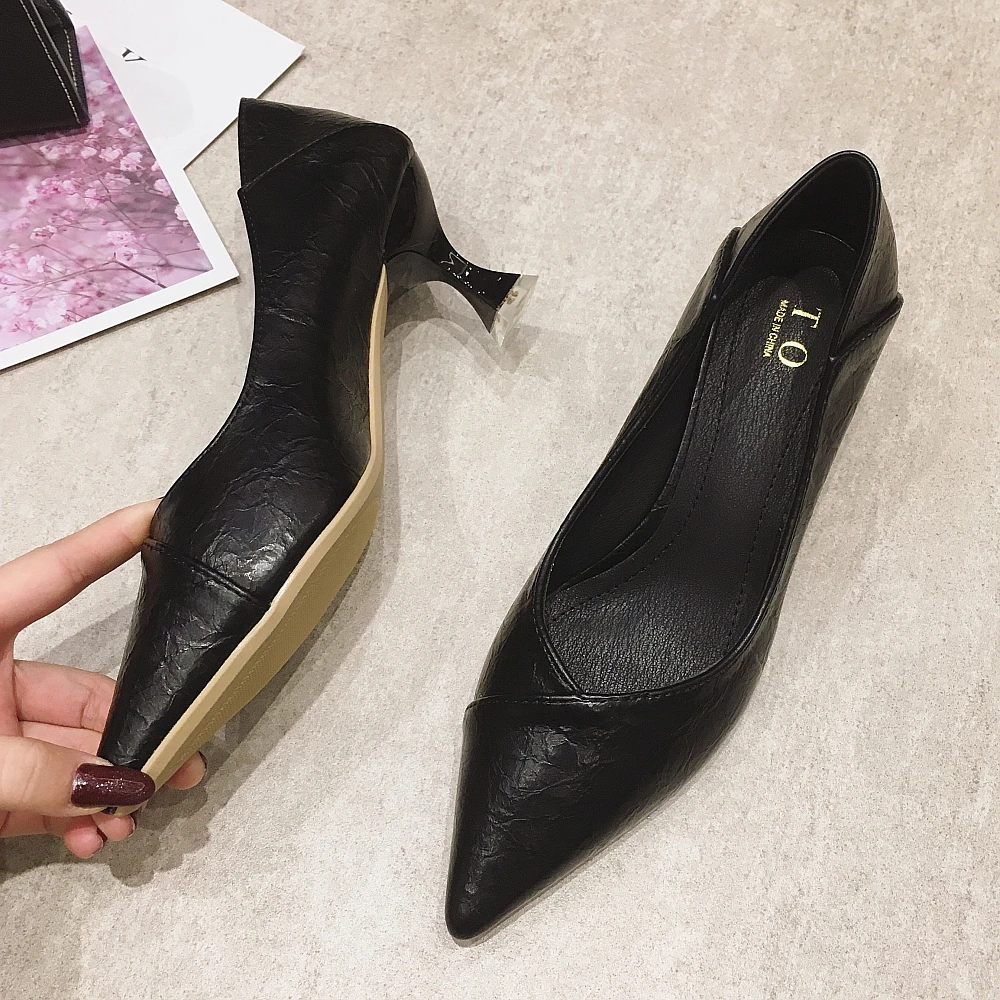 Туфли-лодочки женские на высоком каблуке 6 см демисезонные | Обувь