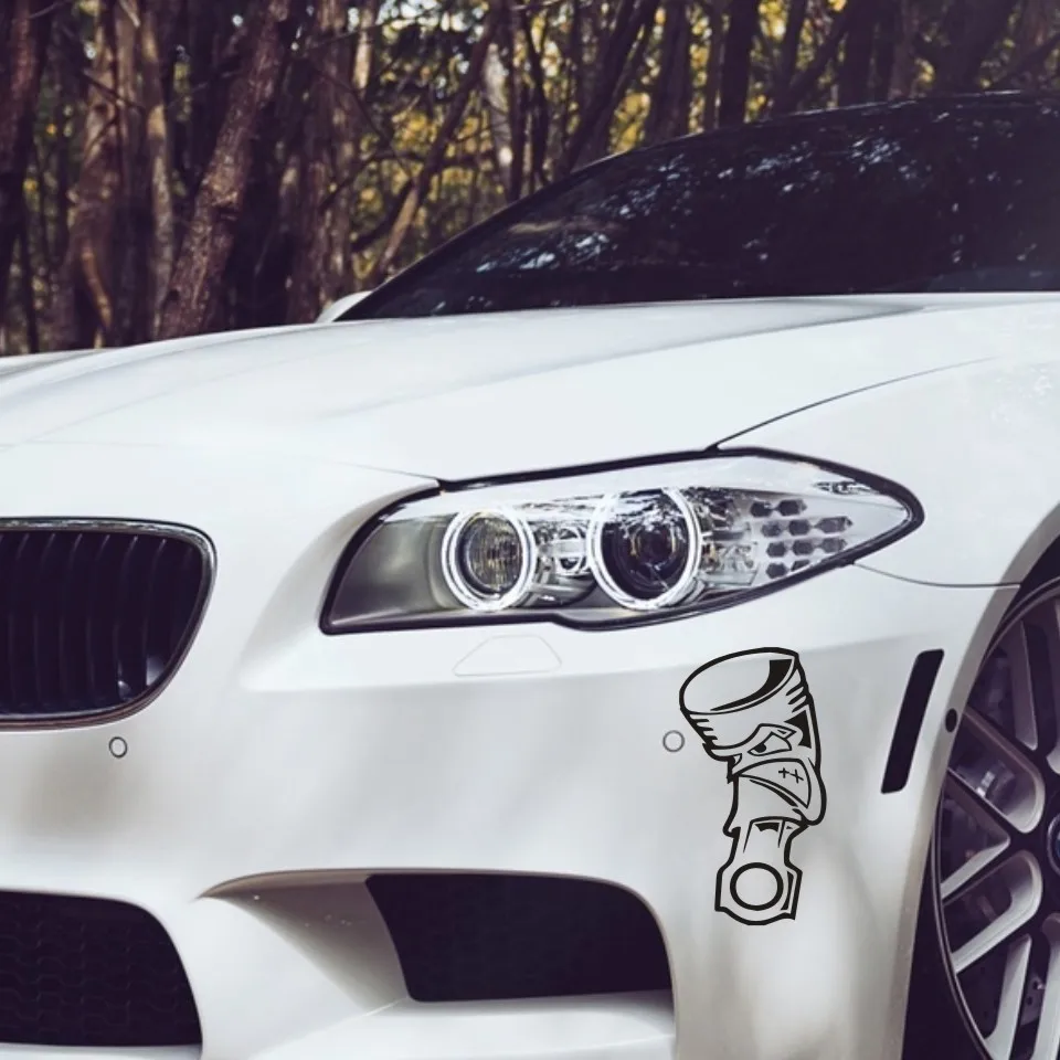 13*7 см автомобильный стикер Angry Piston 3D Автомобильные наклейки и Стайлинг