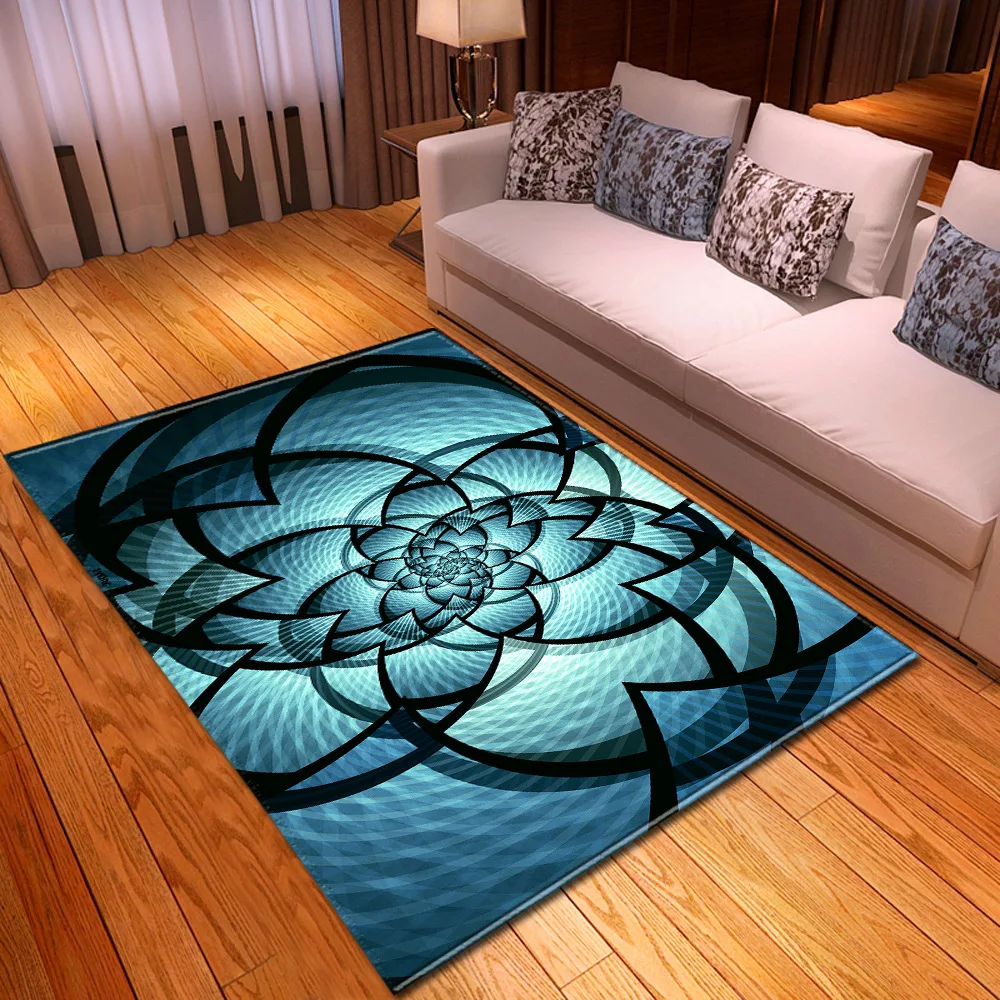 

Living Room Carpet Home Bedroom Bedside Decoration Large Rug Nordic 3D Printed Pattern Hallway Children Balcony Kids Floor Mat