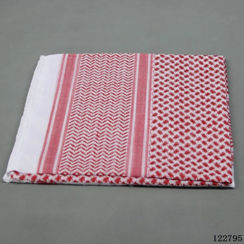 

3 colors Square Scarf for Muslim Man Red/black/white Islamic Traditional Costumes Male Hijab Prayer Head Scarf