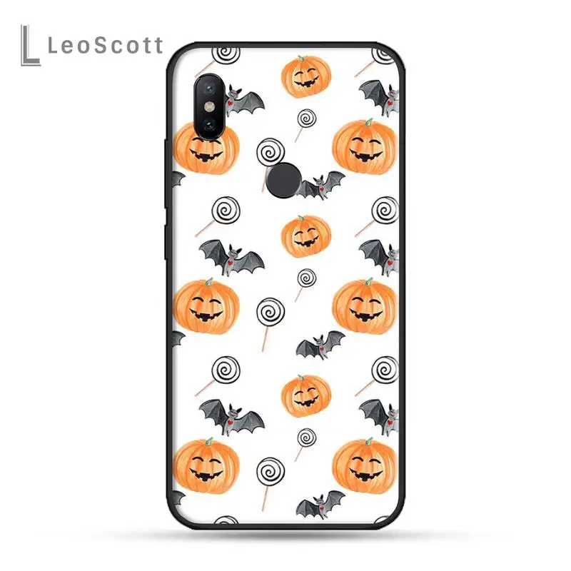 

Cute little ghost with halloween pumpkin Phone Case For xiaomi Redmi 5 5A plus 7A 8 note 2 3 4 5 5A 6 7 GO K20 A2