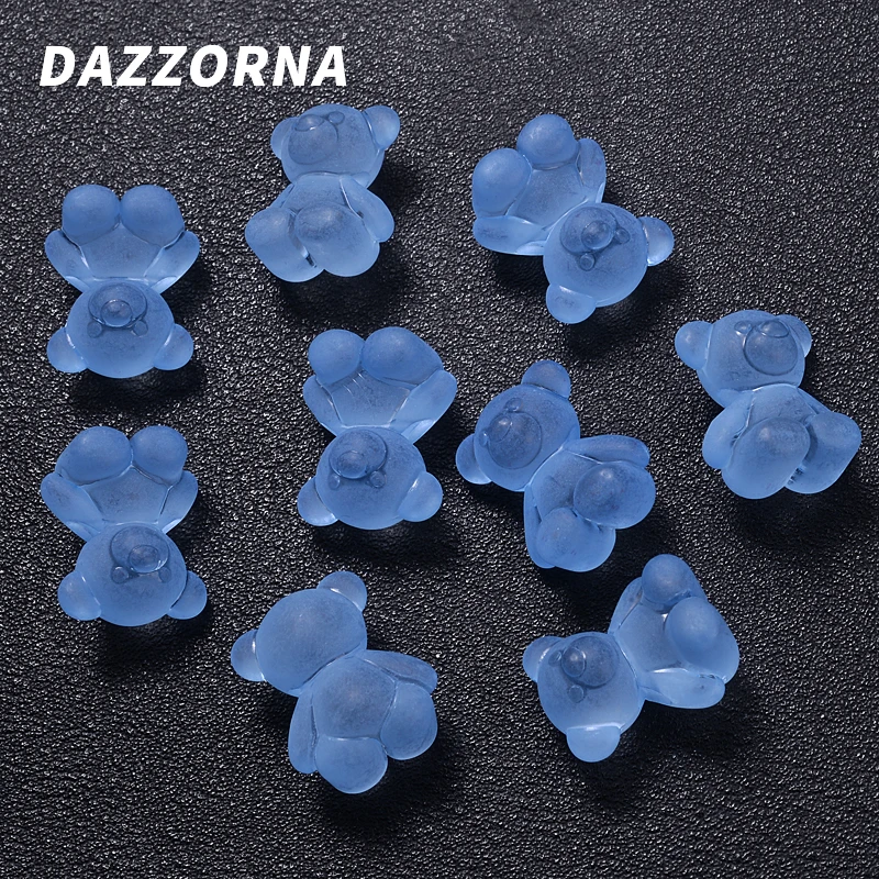 Прозрачные матовые акриловые бусины в форме медведя аксессуары для изготовления