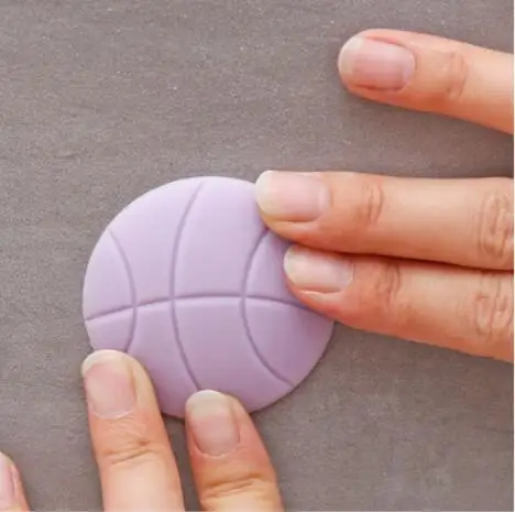 purple basketball 3 шт./лот, защита для детей, амортизаторы, защитные карты, резиновые дверные стопоры, настенные протекторы, дверные ручки, бамперы - Цвет: purple basketball