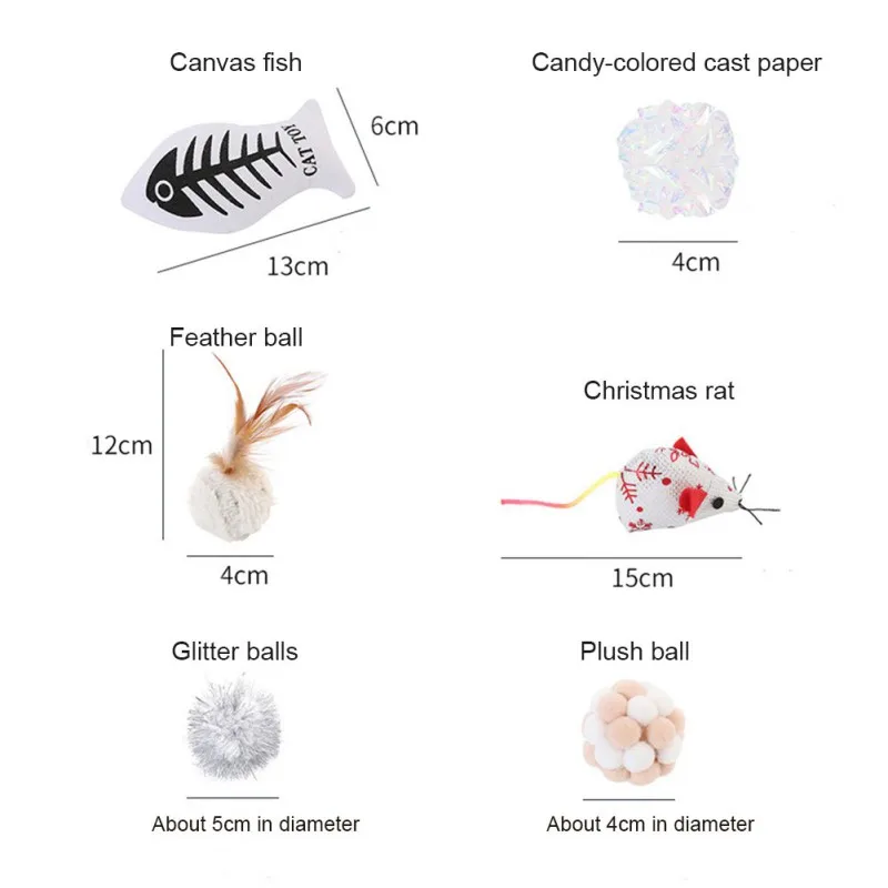 1Pcs New Christmas Cat Pet Sock Packing Toys Festive Puppy Variety Pack Toy Combination Set | Дом и сад