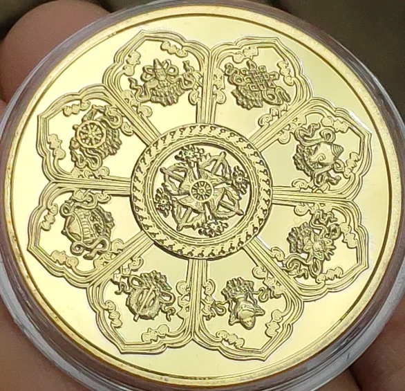 40 мм Белая Тара позолоченная сувенирная коллекция медалей|copy|copy coins |