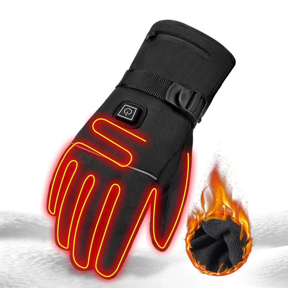 HEROBIKER Мотоциклетные Перчатки Водонепроницаемый с подогревом Guantes Сенсорный экран Батарея приведенный в действие Мотогонки Ездовые перчатки зимние