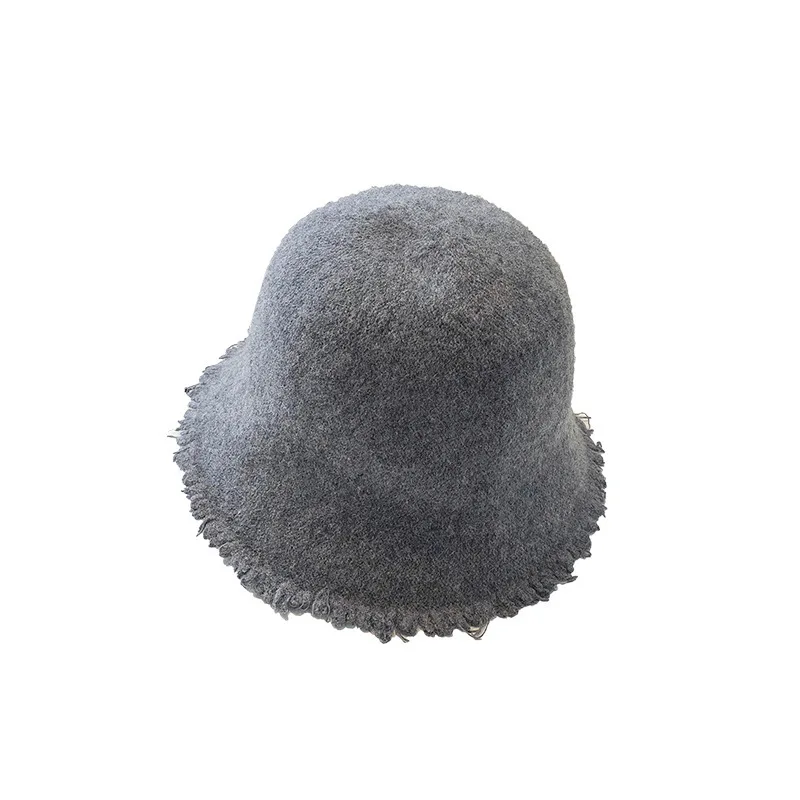 

K71 Fisherman Hat For Women Autumn And Winter Wool Hat Wild Fashion INS Style Literary Ulzzang Pot Hat Sun Hat Multi Color