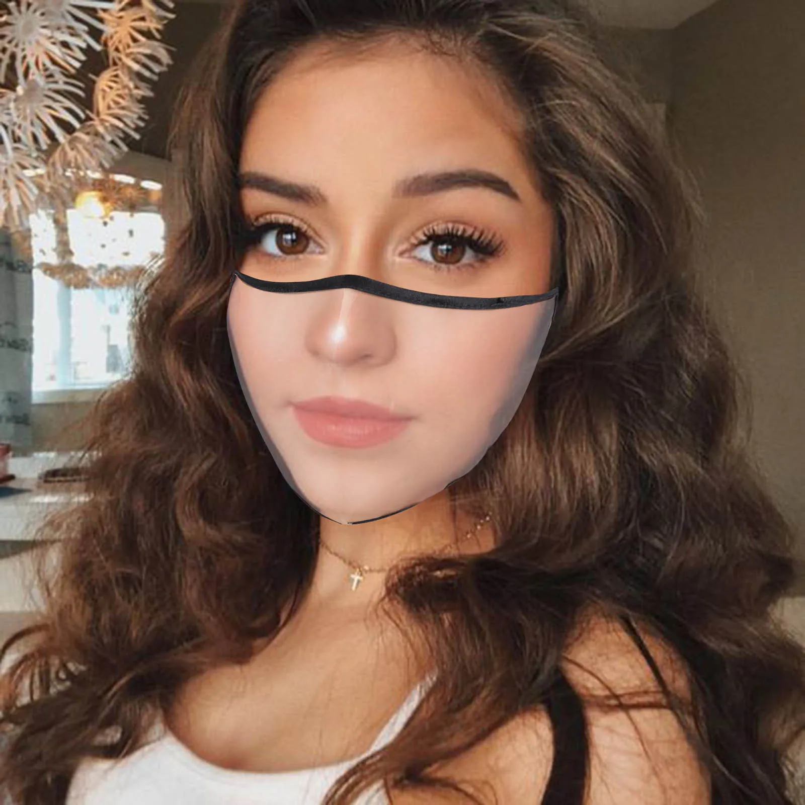 Прозрачная маска с эффектом потертости для губ взрослых и мужчин многоразовые