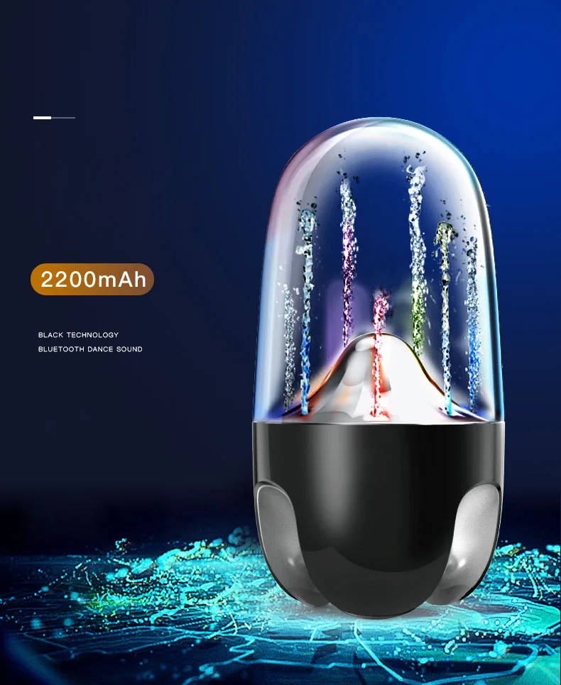 Фонтан Bluetooth Динамик 3D объемное звучание 10W HD качество воспроизведения музыки Hi Fi