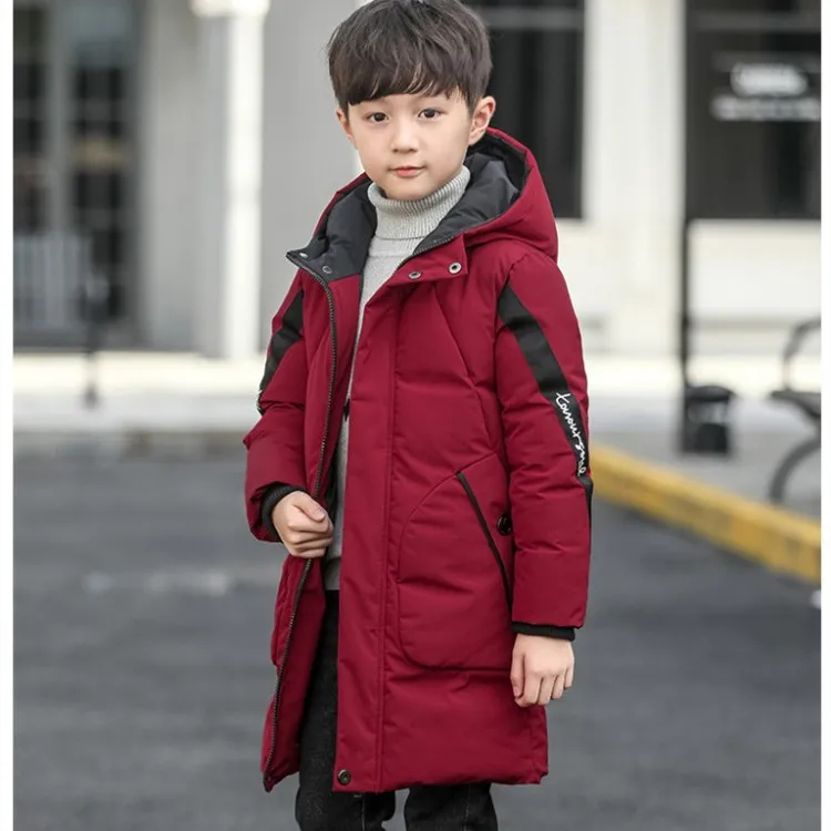 

Boys Winter Jacket 2019 Winter Boy Parka Cotton Coat Long Hooded Warm Children's Jackets Clothing 4-14 Years Kids Clothes