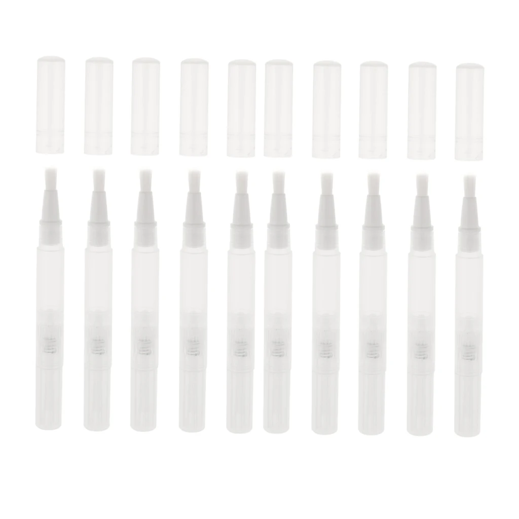 Пустая поворотная ручка с щеткой 10 шт. 3 мл дорожная трубка Масло для кутикулы/Лак