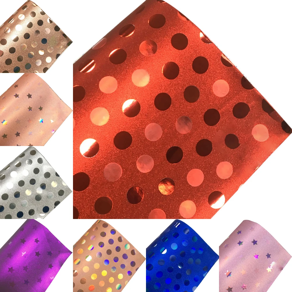 Dot Star Искусственная кожа 29x21 см искусственная ткань DIY Ручная работа швейные