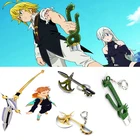 Брелок для ключей с аниме Семь смертных грехов, брелок с оружием Meliodas, топор Nanatsu No Taizai, держатель для ключей, электроинструменты