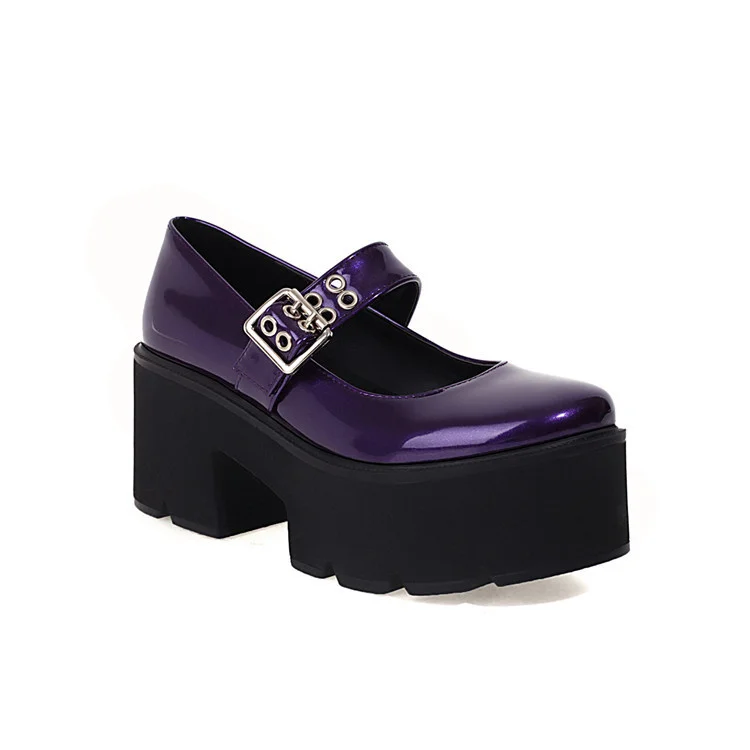 

Brand New Big Size 42 43 Sweet Lolita Style Gothic Girls Cosplay Chunky Platform Comfy High Heels T-Strap Mary Jane Shoes Women