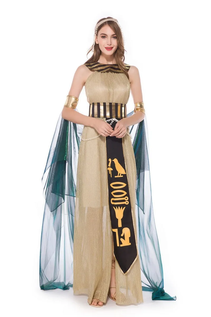 Платье богини Клеопатры для взрослых косплея на Хэллоуин египетский фараон