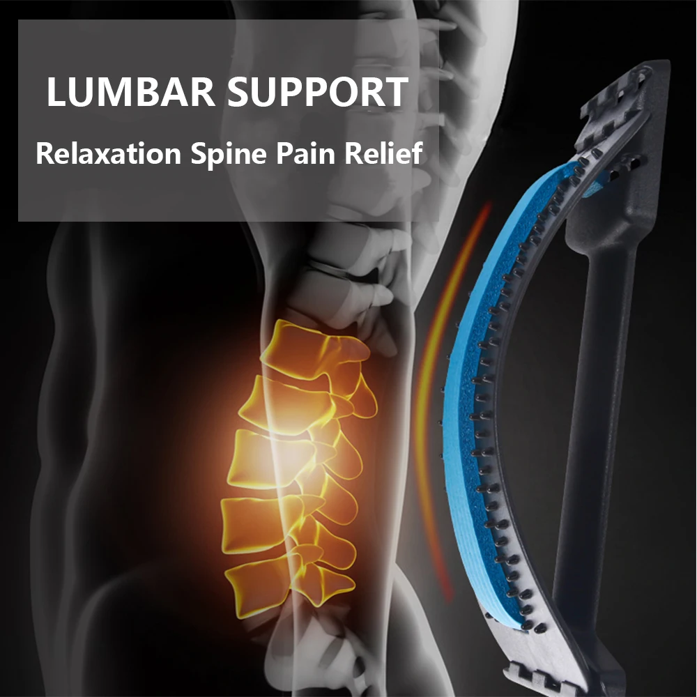 

Back Massage Tools Relax Spine Pain Relief Massager Stretcher Equipment Massageador Magic Stretch Fitness Lumbar Support