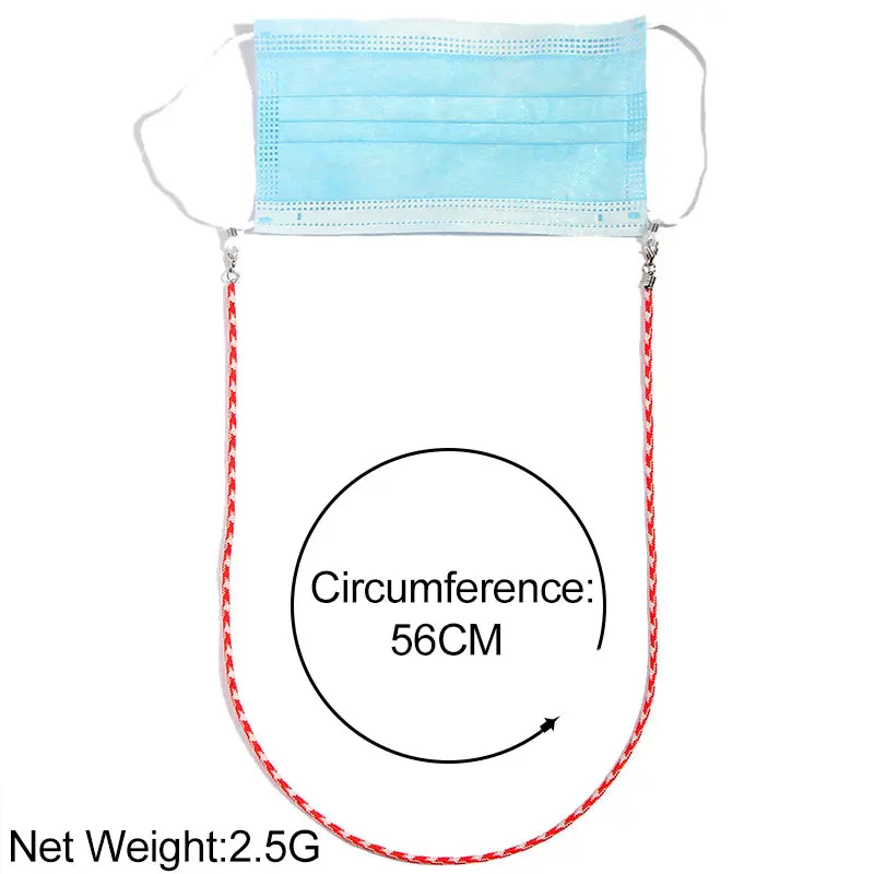 

New Nylon Multicolor Long Mask Chain for Women Neck Chain Accessories Necklaces Strap Holder Kids Safety Glasses Eyewear Chain