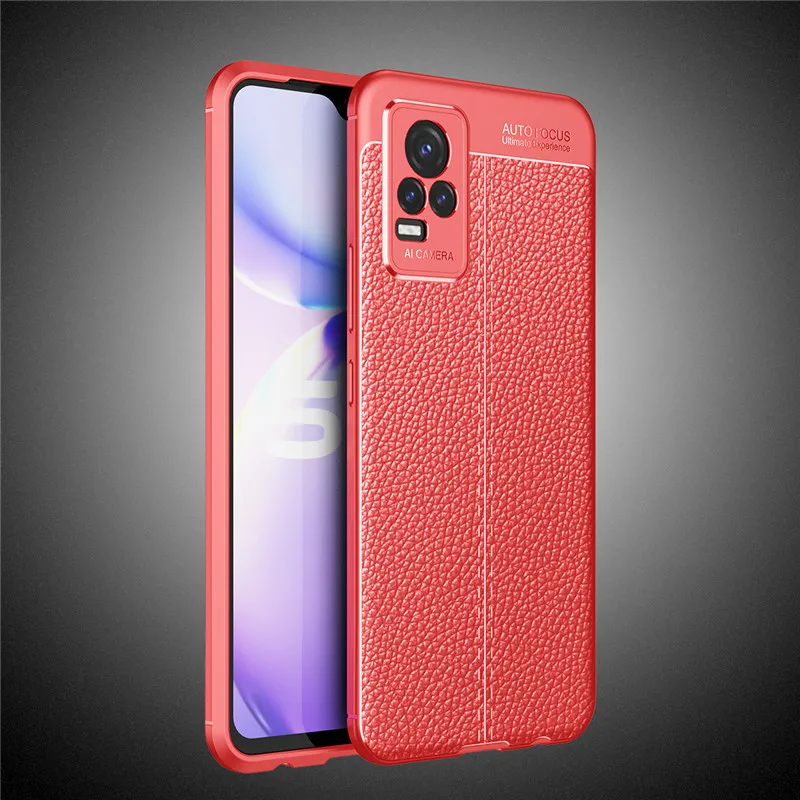 For Vivo V21e Cover Case V21 V23 V23e Shockproof TPU Soft Leather Phone Coque Funda Bumper | Мобильные телефоны и