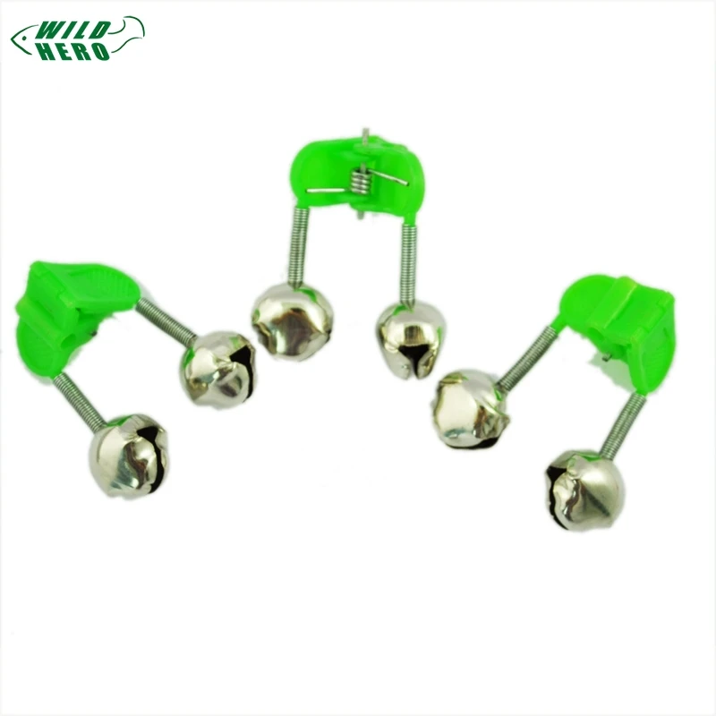 WILDHERO 3 шт. сигнализатор поклевки Удочка двойные кольца колокольчики с зажимом