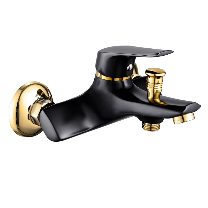 Wall Mounted Bathroom Faucet Valve Copper Triple Bathtub Mixer Tap Bath Shower Hot And Cold Water Mixing Nozzle | Обустройство дома