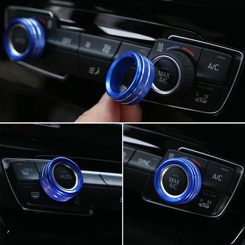 For BMW 1 2 3 4 Series X1 X2 F30 F47 F48 F36 Aluminium Center Air Condition A/C Control Switch Knob Decorate Ring Trim | Автомобили и